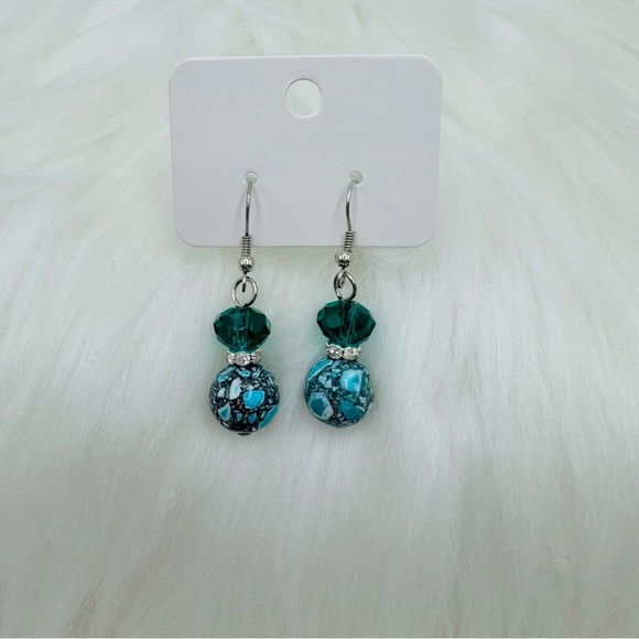 Multicolored Beaded Earrings Style 1 - Picture 2 of 3